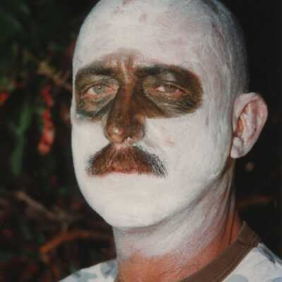 Unknown man with his face painted.