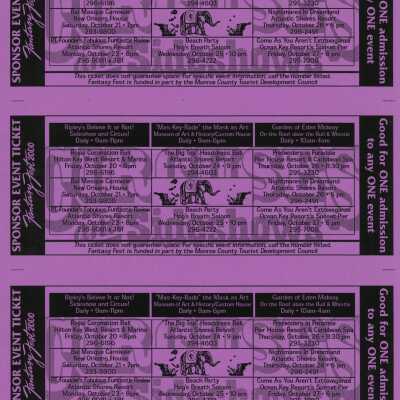 Fantasy Fest 2000 Sponsor event tickets.