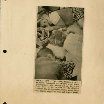 Newspaper Clipping of Dr. Mudd Family at Fort Jefferson