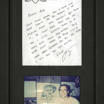 Jimmy Buffett Letter to Floy Thompson