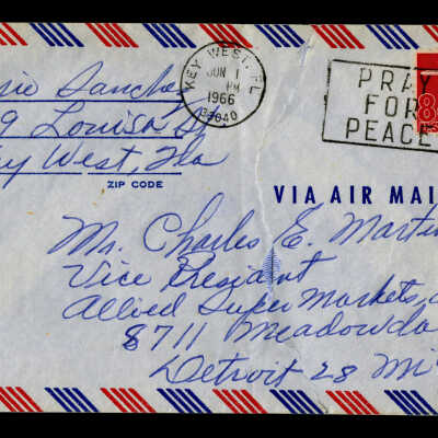 Envelope Addressed to Charles Martin from Mario Sanchez