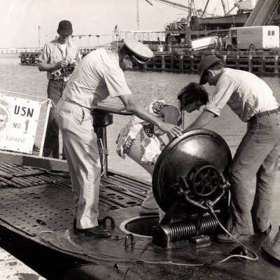 Group on a submarine