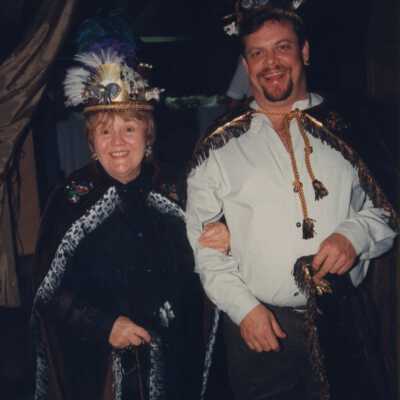 Unknown woman and man at the Call of the Wild awards ceremony.