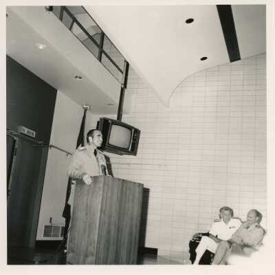 U.S. Navy Man speaking at Naval Station Key West