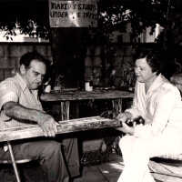 Mario Sanchez and Kathryn Proby in the Studio Under the Trees