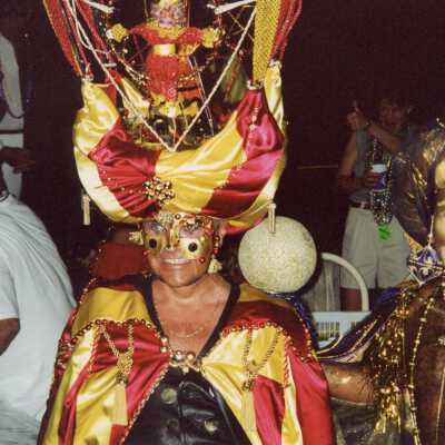 Unknown people dressed up.