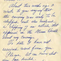 Letter Written by Mario Sanchez to Charles Martin