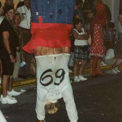 Unknown person dressed up.