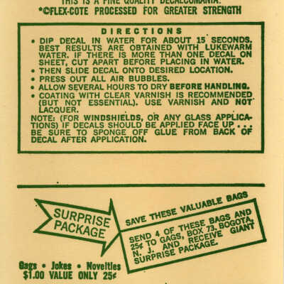 Overseas Highway Travel Decal Instructions