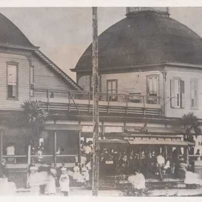 Trolley car at La Brisa pavilion