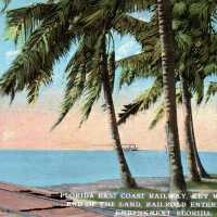 Florida East Coast Railway, Key West, Extension, End of the Land, Railroad Entering Over Sea Embankment, Florida