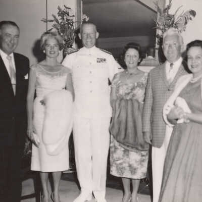 Sam Golan, Admiral McCorkle, Margo Golan, and others