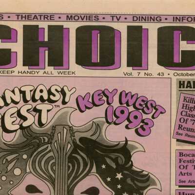 A few pictures and articles in the Loafer's Choice newspaper about Fantasy Fest.