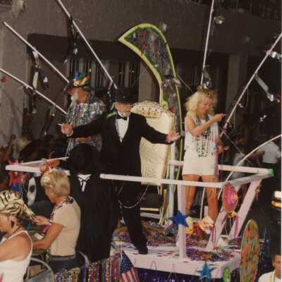 A float in the parade.