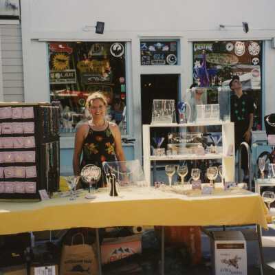 A vendor at the FF street fair.