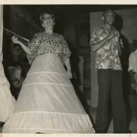 An unknown man and woman at a party