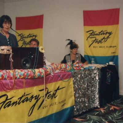 Unknown woman speaking at the award ceremony.