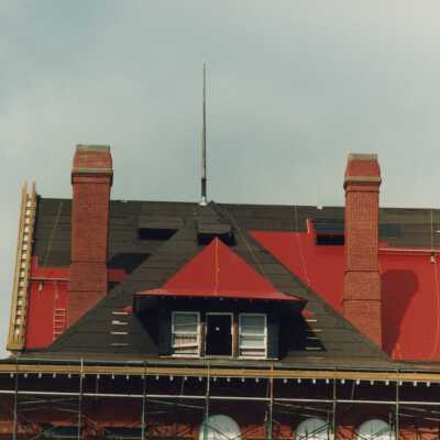 The exterior of the third floor.