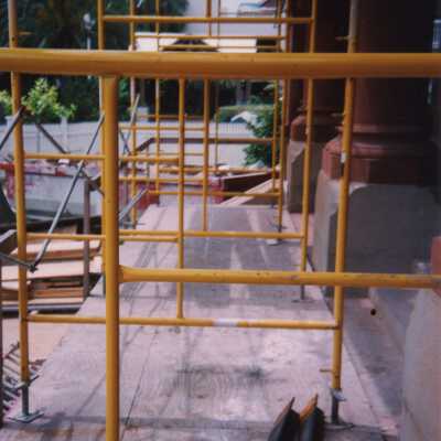 Work being done on the exterior.