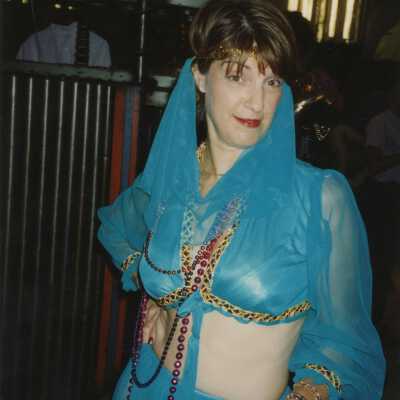 An unknown lady dressed up.