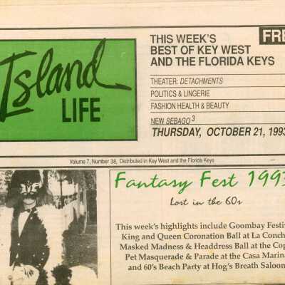 Multiple articles about Fantasy Fest in the Island Life newspaper.