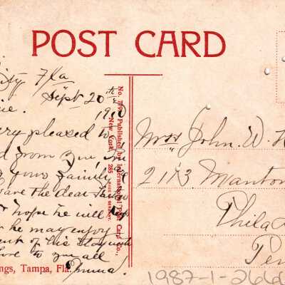 Palmaceia Springs, Tampa, Florida: © Key West Art & Historical Society