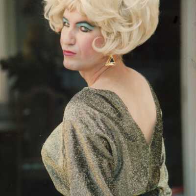 An unknown person dressed up.