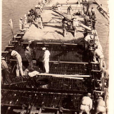 Old Seven Mile Bridge construction
