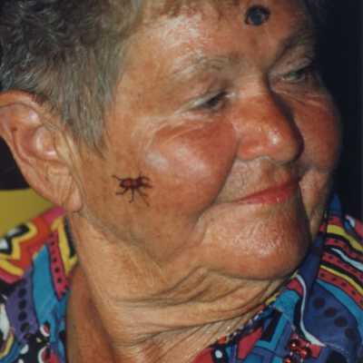 Unknown woman dressed up.