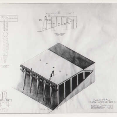 Isometric View, Quay Wall, U.S. Naval Station Key West