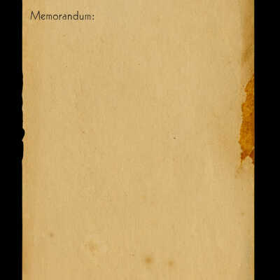 Ernest Hemingway Memorandum Sheet