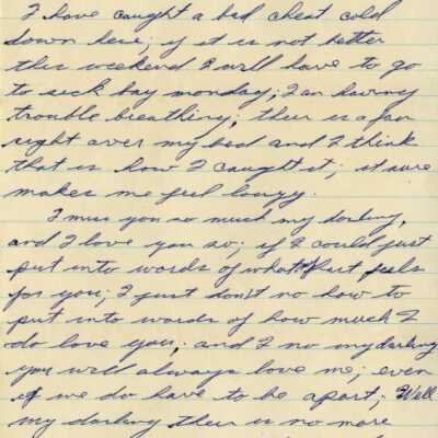 Letter from Naval Air Station Key West during Cuban Missile Crisis: Copyright: © Key West Art & Historical Society