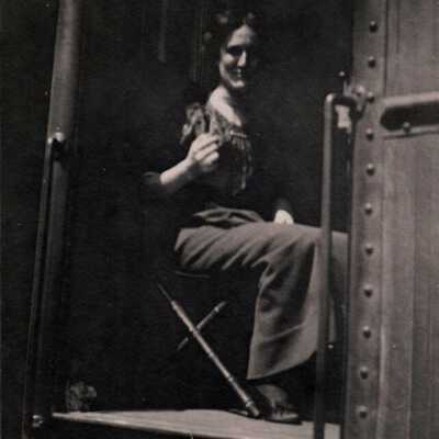 Unknown woman on a train: Copyright: © Key West Art & Historical Society; Origformat: Print-Photographic