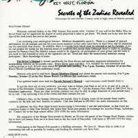 Parade entrant letter.