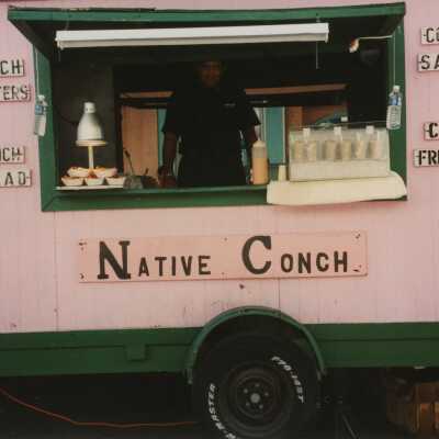 A vendor at the FF street fair.