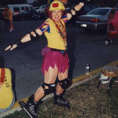 Unknown person dressed up.