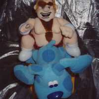 A hat that an unknown person is wearing.