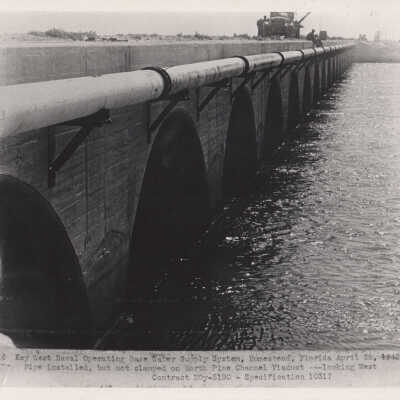 Water pipe on North Pine Channel Viaduct