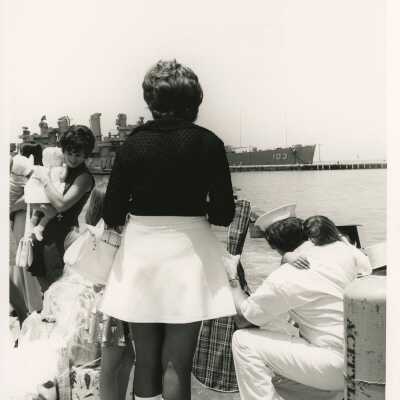 Unknown people on a ship