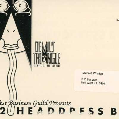 A mailer to buy headdress ball tickets.