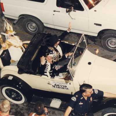 The grand marshal of the parade.