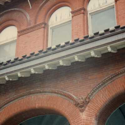 The exterior of the second floor.