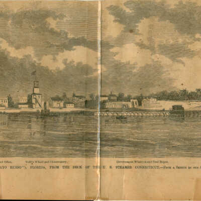 Magazine Page, View of Key West 'Cayo Hueso', Florida from the Deck of the U.S. Steamer Connecticut