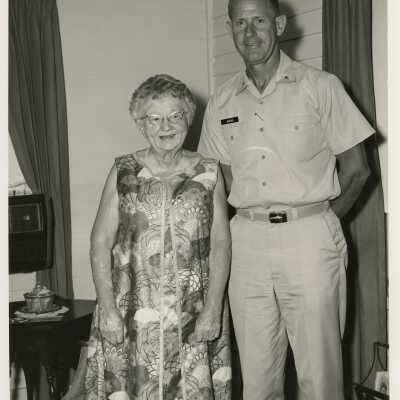 U.S. Navy man with unknown woman