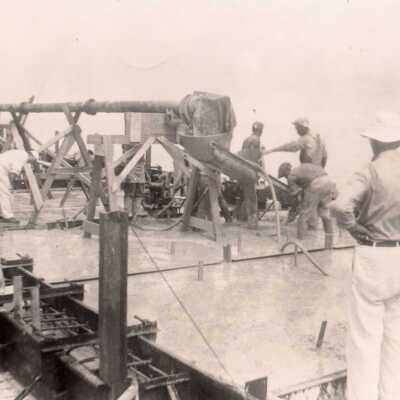 Old Seven Mile Bridge construction