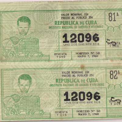 Cuban Lottery Tickets