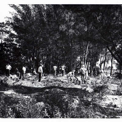 Digging for Bottles on Rest Beach