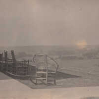 Chairs overlooking a field