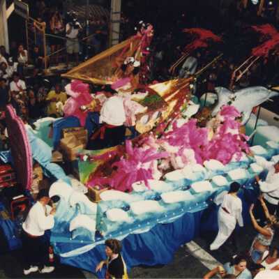A float in the parade.