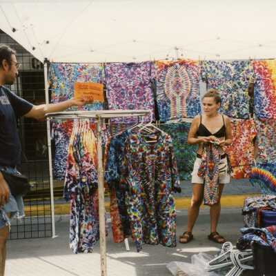 A vendor at the FF street fair.